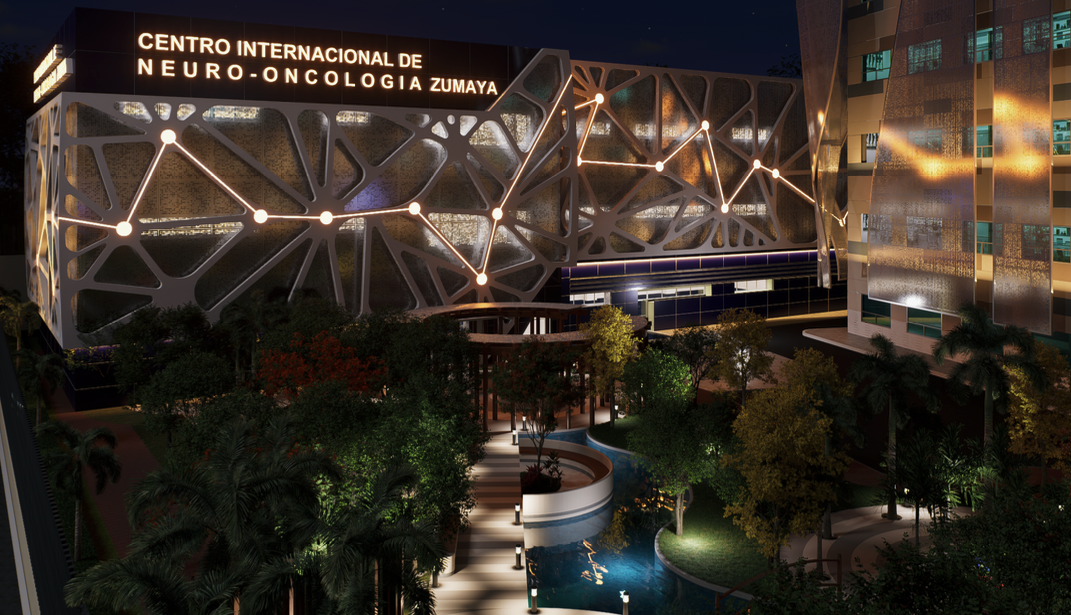 Render de la fachada del nuevo complejo hospitalario Zumaya en Villahermosa
